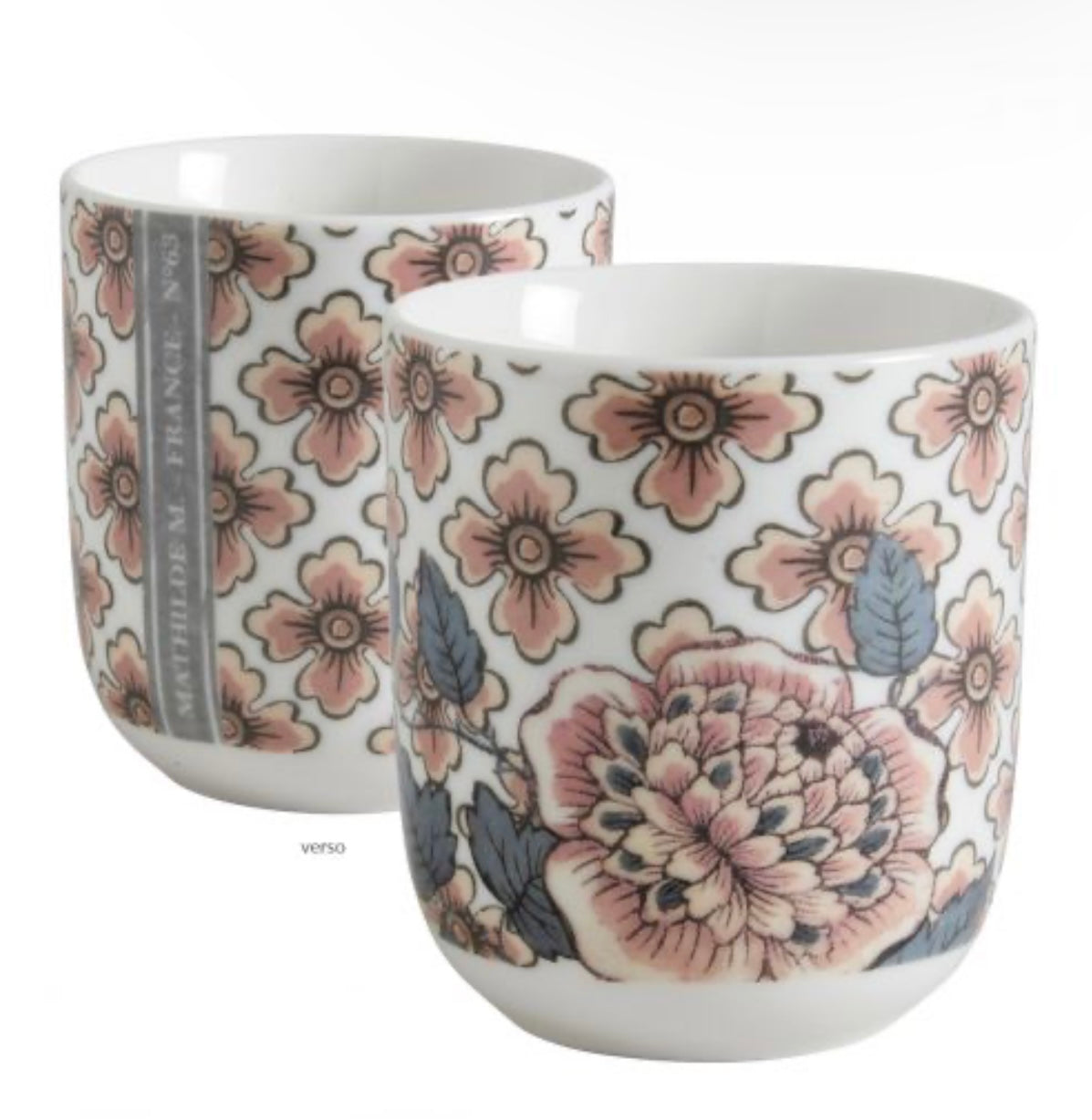 Set 2 tazze e piattini “Madame de Pompadour”