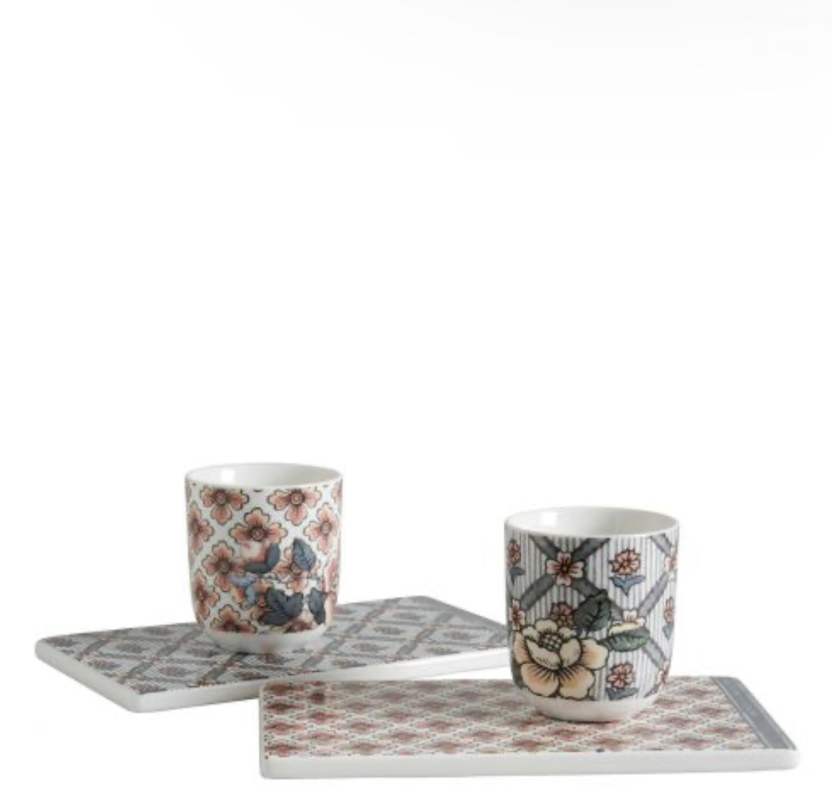 Set 2 tazze e piattini “Madame de Pompadour”