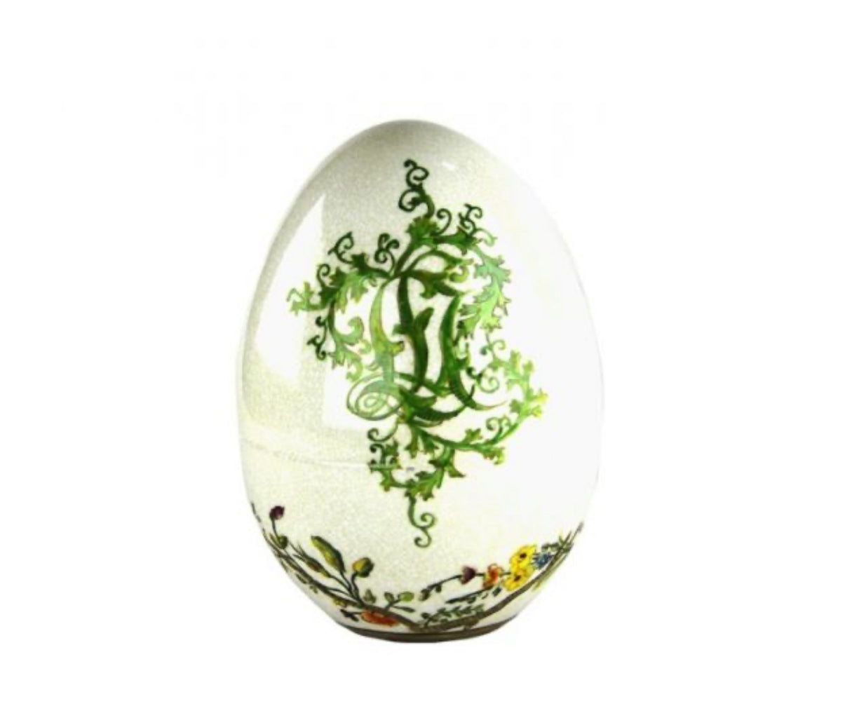 Uovo decorato “Jardin en Fleur”