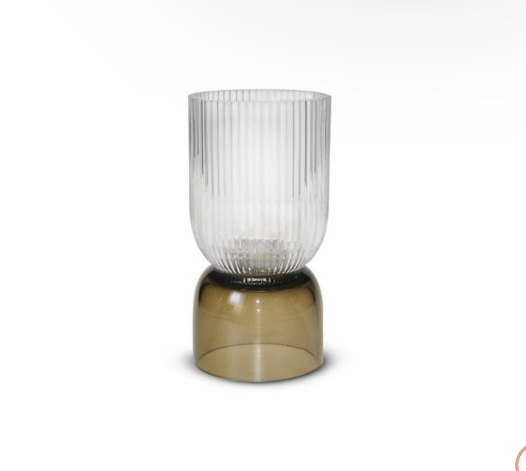 Vaso bicolore “Trasparente-caffè”
