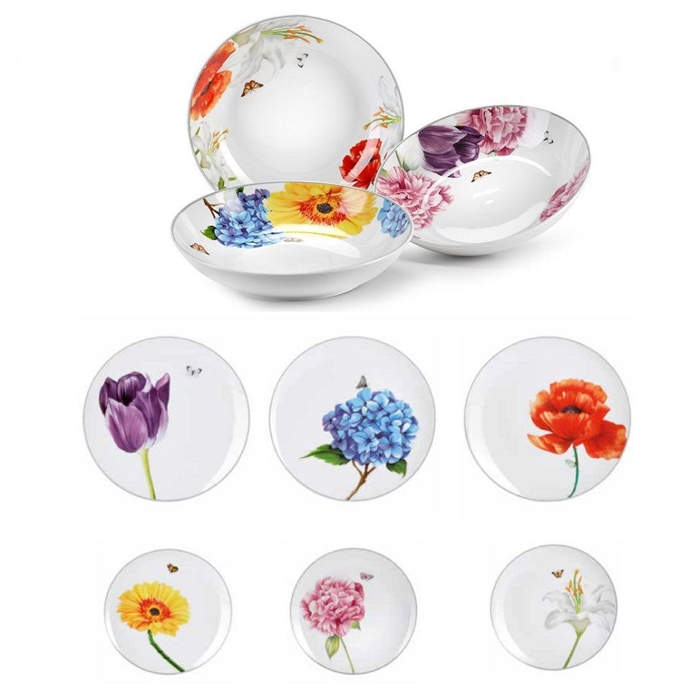 Servizio piatti 18 pezzi "Ikebana"