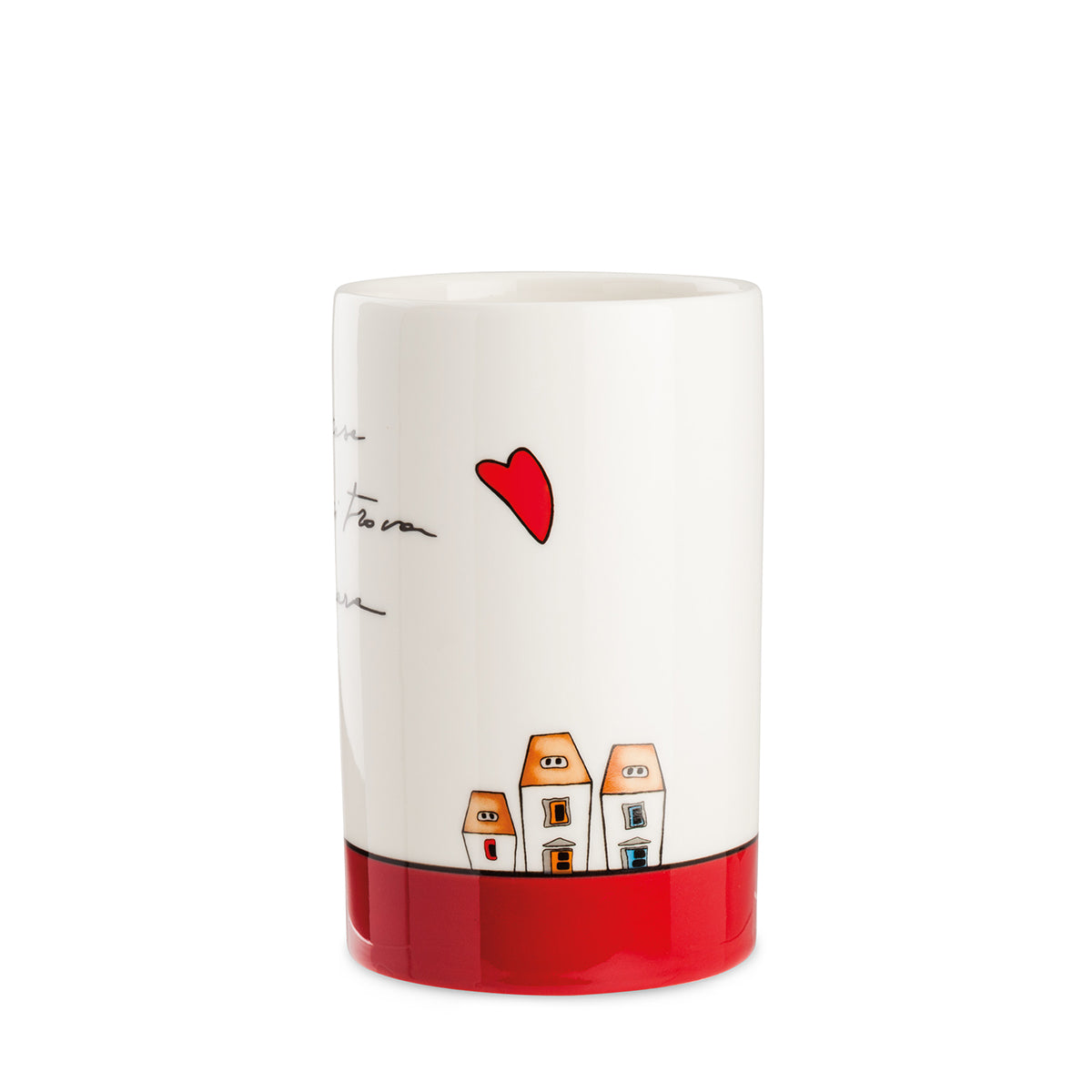 Porta Utensili rosso “Le Casette”