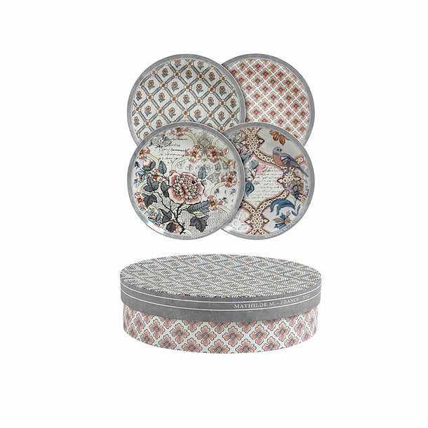 Set 4 piatti frutta/dessert "Madame de Pompadour"
