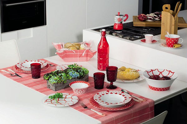 Servizio piatti 18 pezzi "Lipstick"