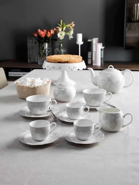 Set 6 tazze con zuccheriera "Camelot"