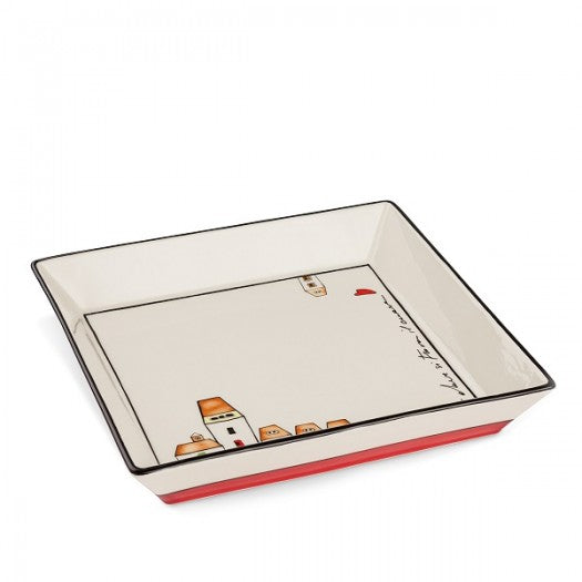 Centrotavola rosso “Le Casette”