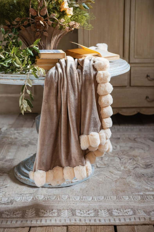 Plaid assortito “Pom Pom Velluto”