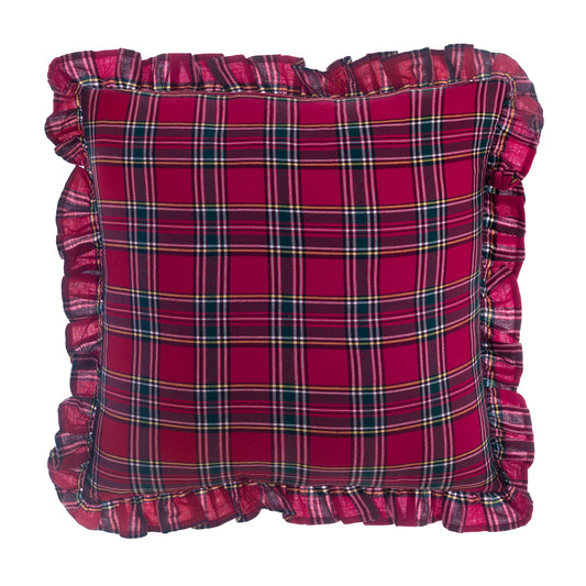Cuscino con gala “Magia Tartan”