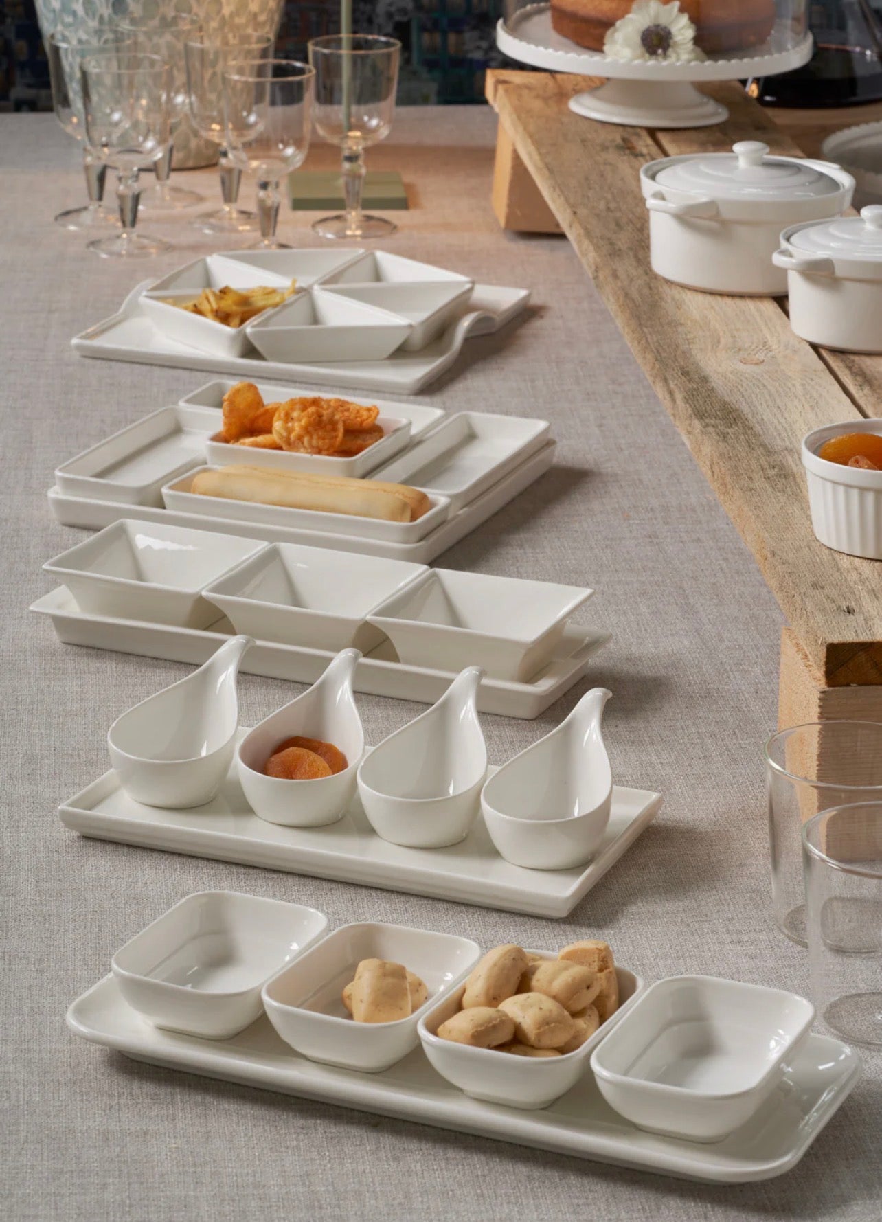 Set antipastiera quadrata 6 pz “Convivio”