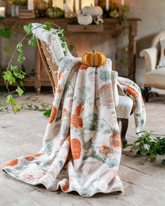 Plaid con zucche “Sherpa”