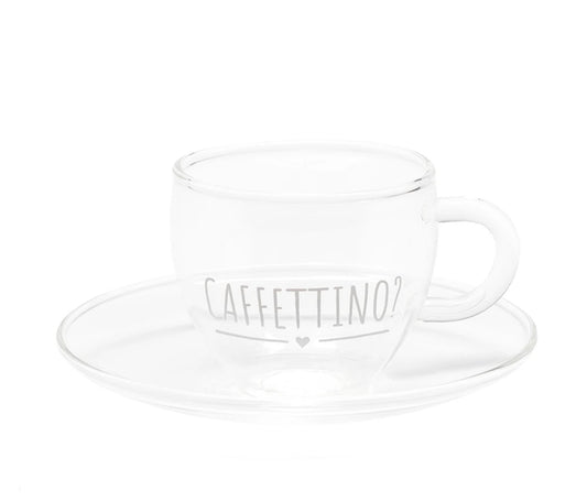 Tazzina caffè con piattino “Caffettino?”