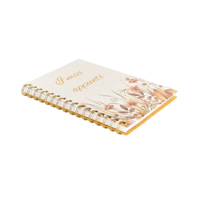 Quaderno assortito giardino d'autunno con copertine I miei appunti e Notebook, decorate con illustrazioni floreali.