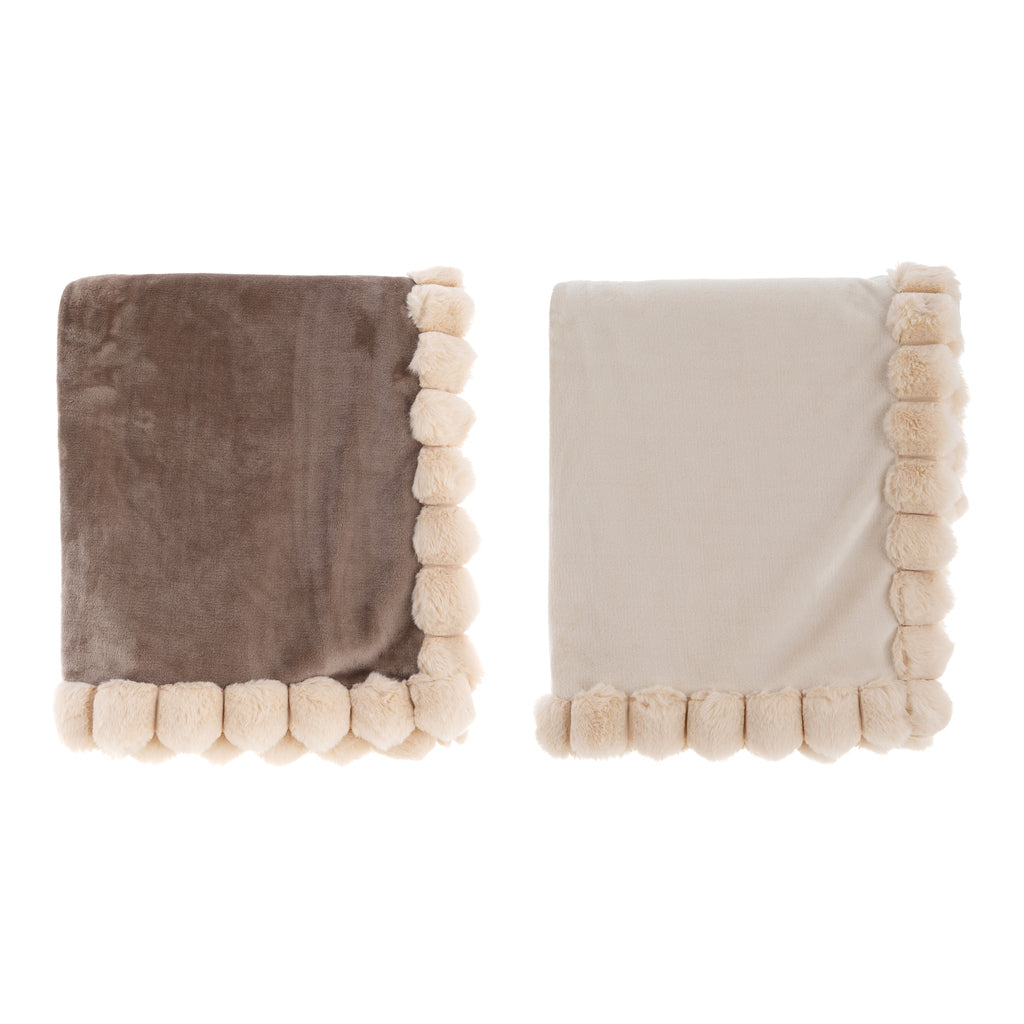 Plaid assortito “Pom Pom Velluto”