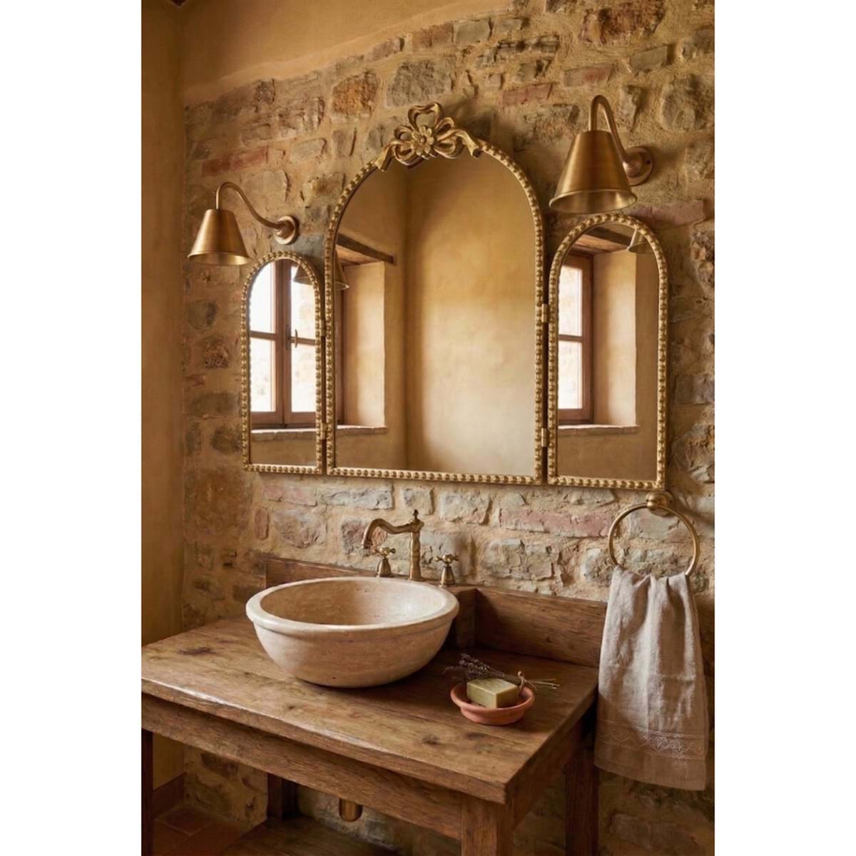 Specchio decorativo nodo d'amore, un complemento scenico realizzarto in MDF e ghisa