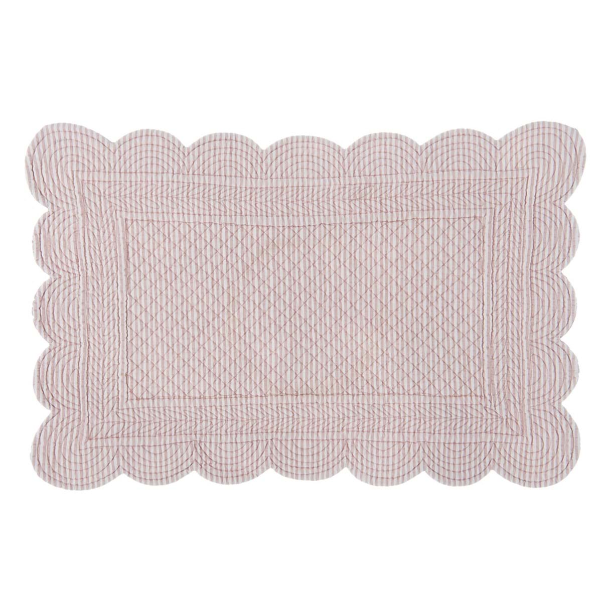 Tovaglietta americana Toile du borgo con design elegante e double face in cotone, ideale per una mise en place raffinata.