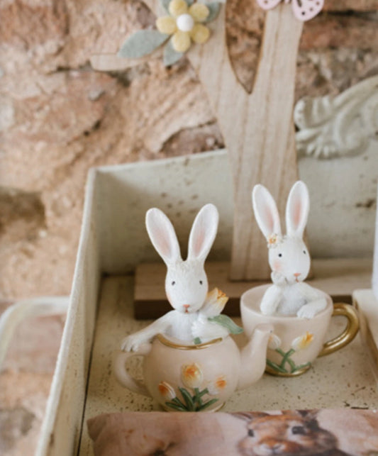 Conigli su teiera e tazza “PePen”