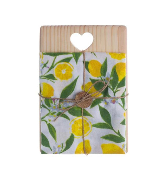 Tagliere e canovaccio “Limoni”
