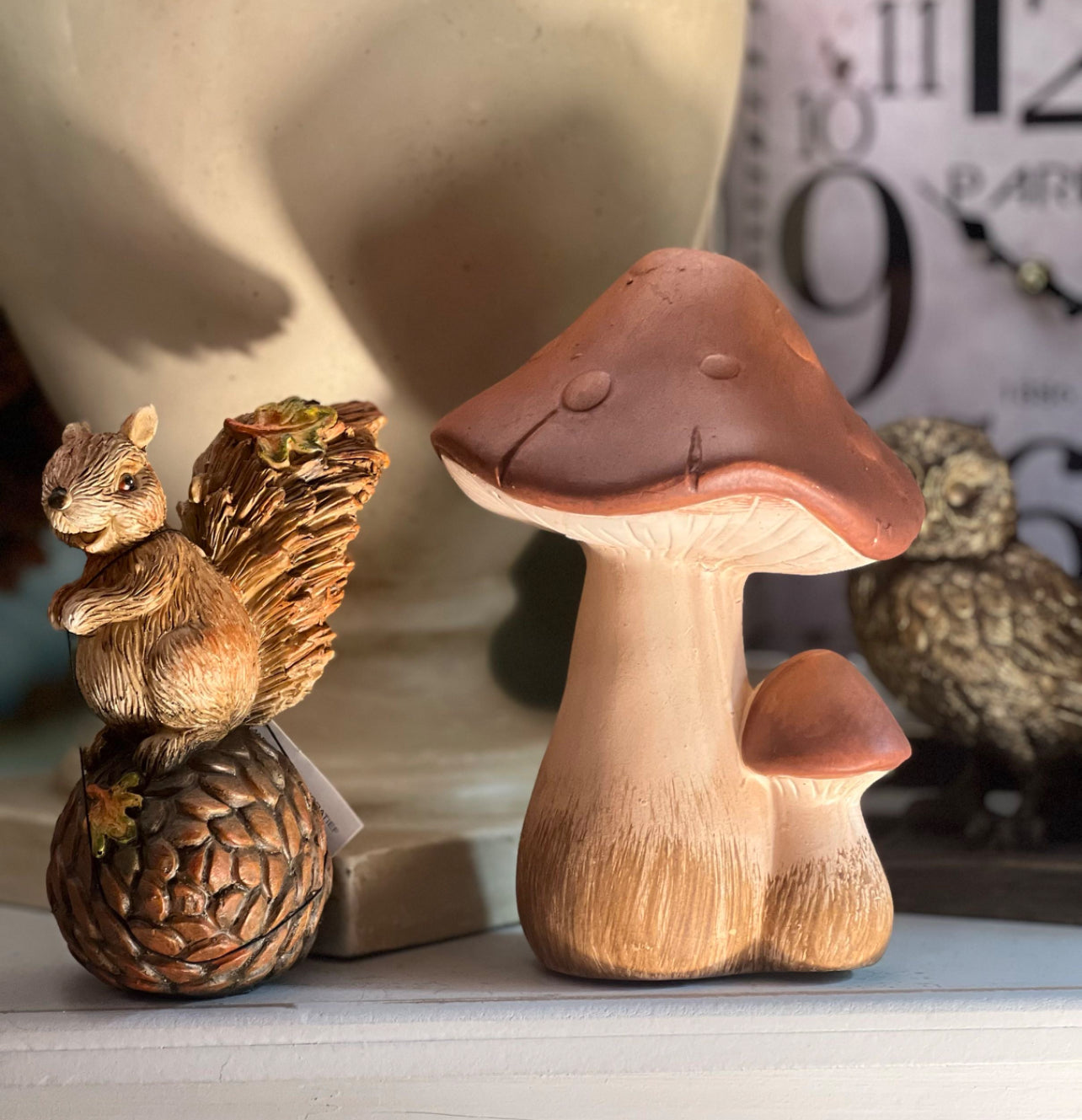 Decoro coppia funghi “Burghundy”