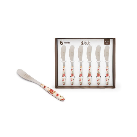 set 6 spalmini dolce amy, porta in tavola un eleganza delicata, perfetti per la colazione