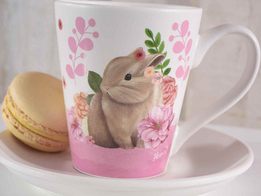 Tazza caffè con piattino “Bunny”