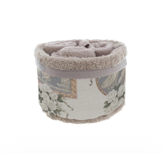 Cestino con tre lavette “Blooming Poetry”