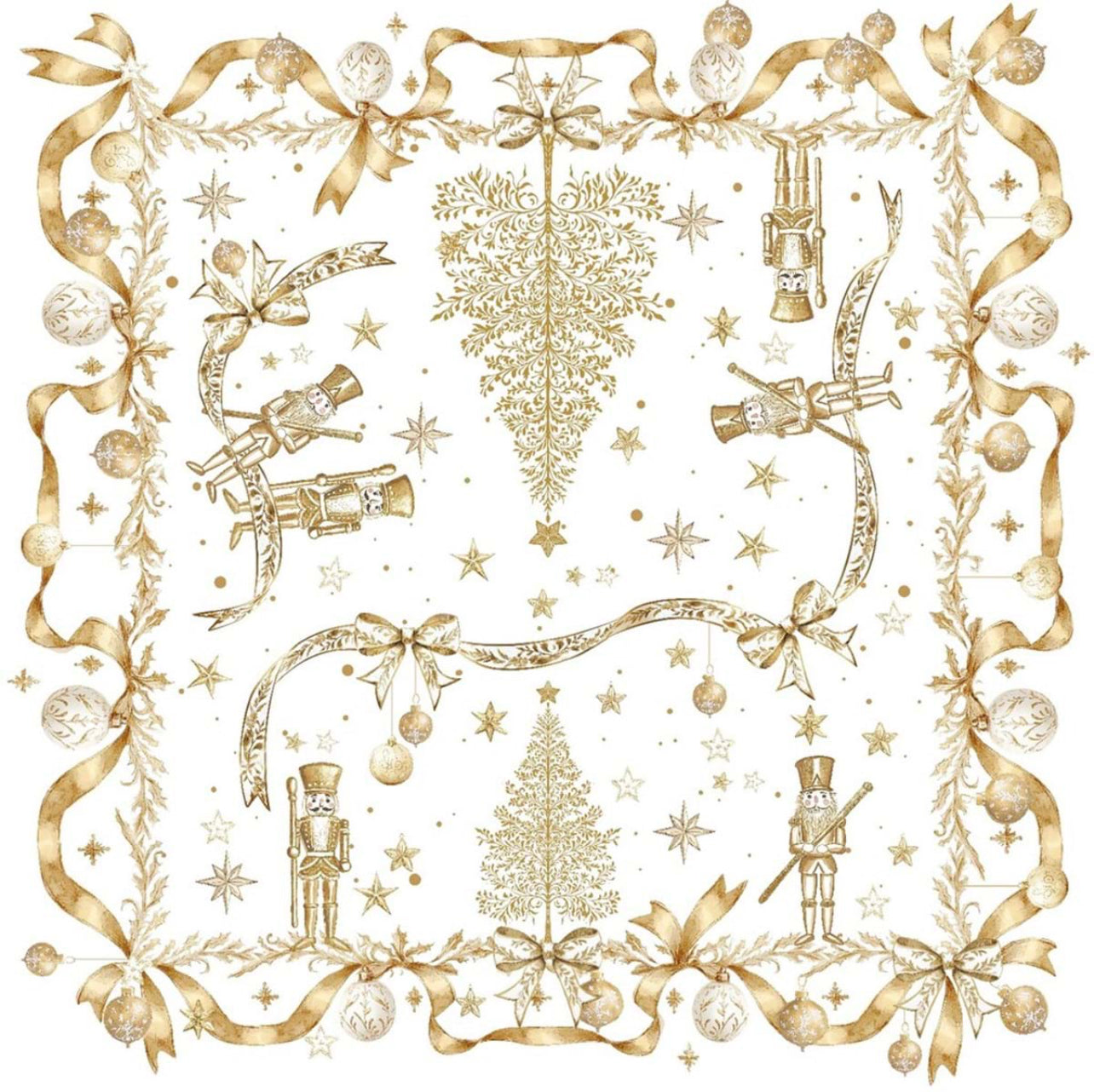 Centrotavola/foulard porta panettone “Magia d’oro”