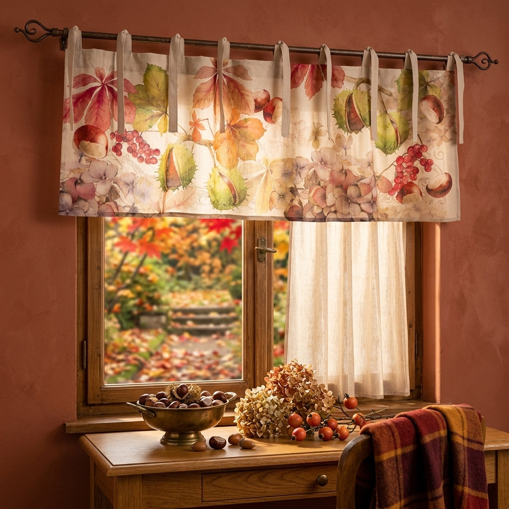 Mantovana sognante Promenade, 50 x 160 cm in cotone,un accessorio elegante per le finestre