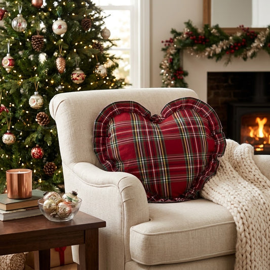 Cuscino cuore “Magia tartan”