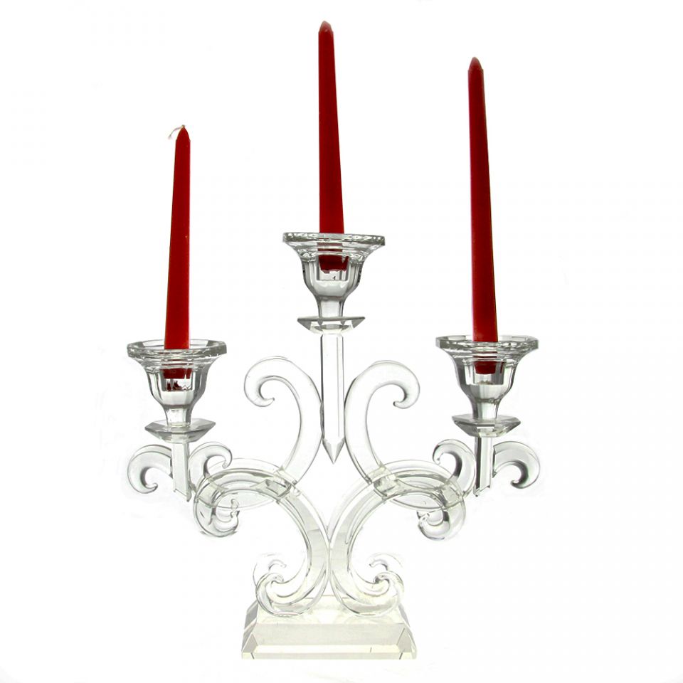 Candeliere 3 fiamme "Cristallo"