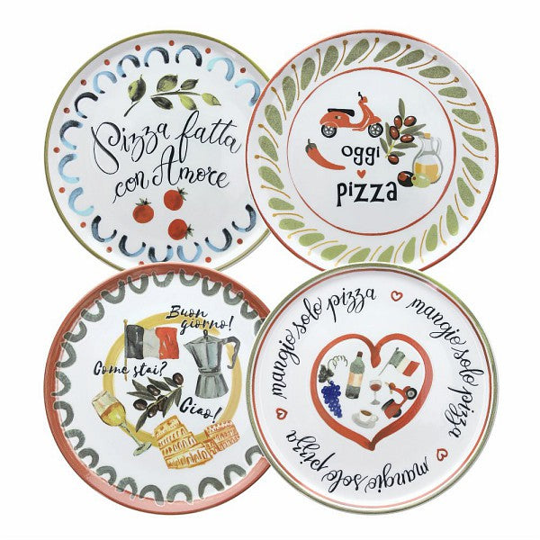 Set 4 piatti pizza "Cinzia"